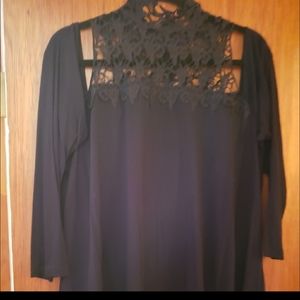 SEXY black cold shoulder top